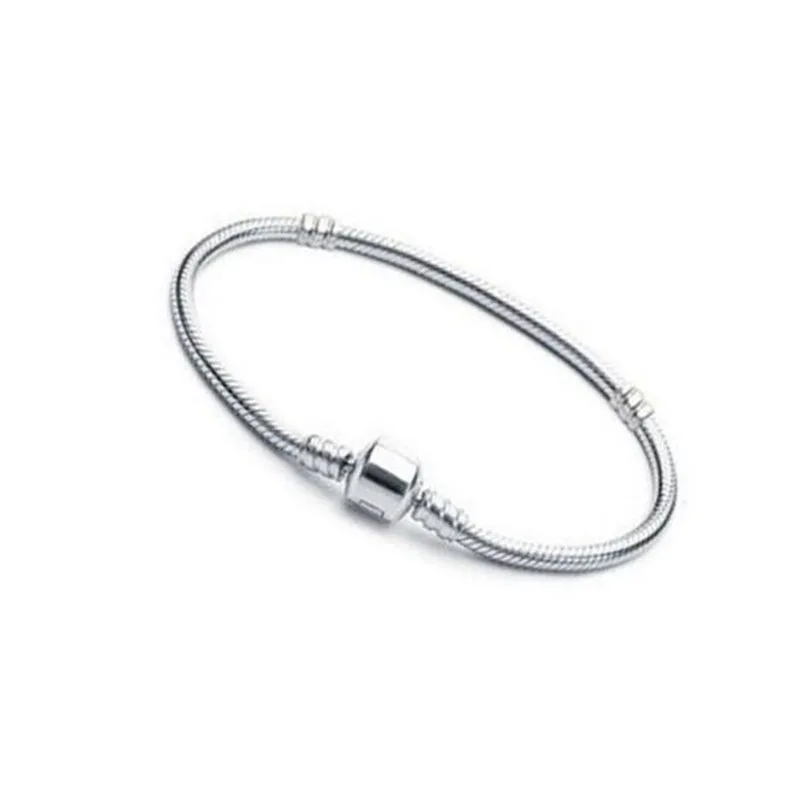 

2017 fashion string snake chain really s925 sterling silver suitable for string charm bracelet DIY support wholesale
