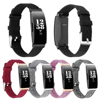 

For Fitbit Inspire HR Soft Canvas Woven Fabric Sport Strap Quick Release Adjustable Replacement Band For Fitbit Inspire