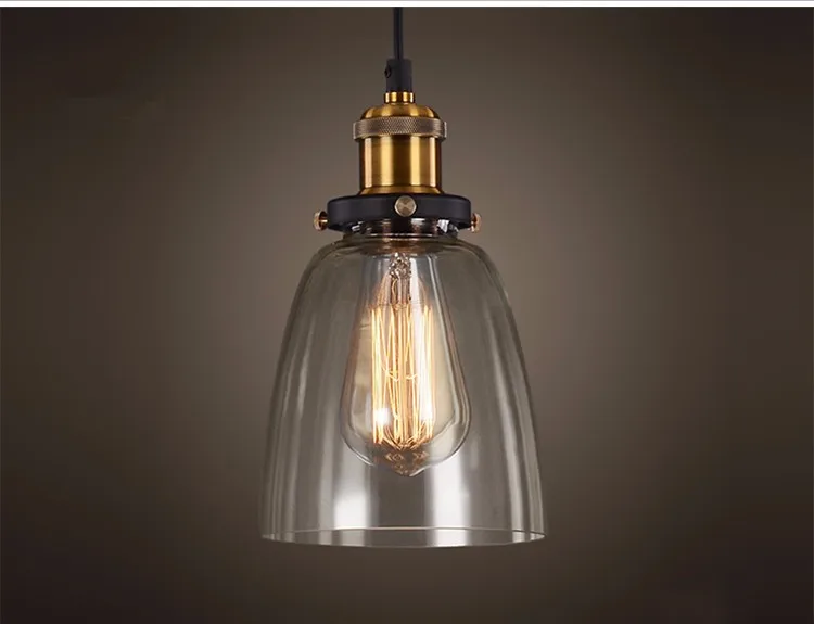 luzes pingente de vidro do vintage abajur hanglamp industrial lâmpada pingente cozinha sala jantar iluminação luminária