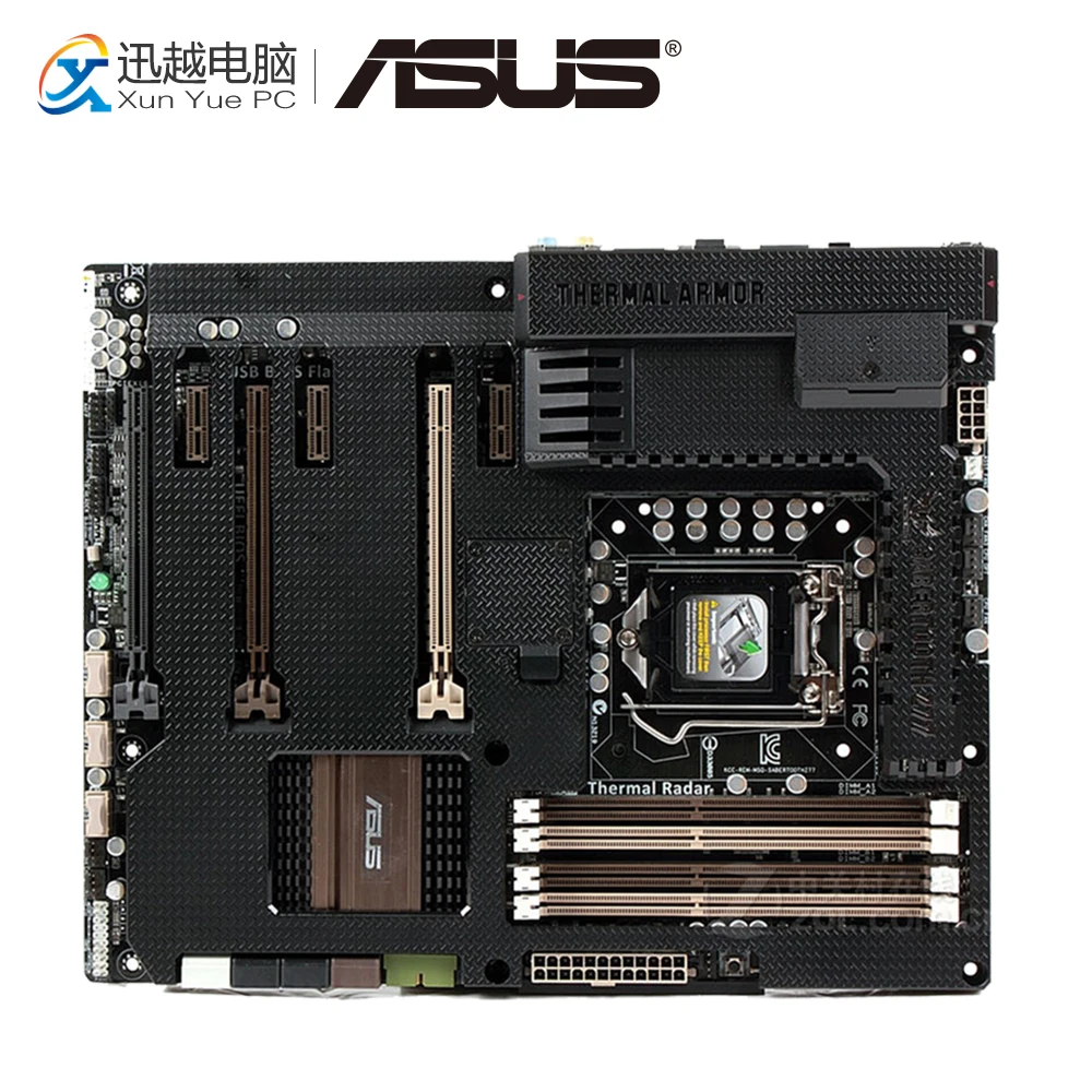 

Asus SABERTOOTH Z77 Desktop Motherboard Include Thermal Armor Z77 Socket LGA 1155 For i3 i5 i7 32GB ATX Original Used Mainboard