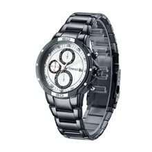 Time100 мужские многофункциональные часы Нержавеющая сталь ремешок Хронограф Водонепроницаемый световой Повседневное спортивные наручные Часы мужчины