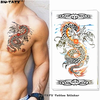 

Nu-TATY The Origin Dragon Temporary Tattoo Body Art Arm Flash Tattoo Stickers 17*10cm Waterproof Fake Tatoo Henna Tattoo Sticker