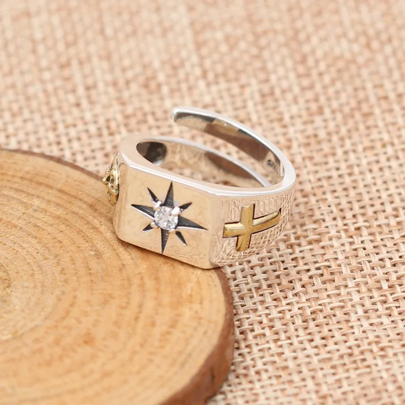 S925 Sterling Silver Retro Thai Argento Takahashi Goro Semplicemente Liscia Open Ended Anelli