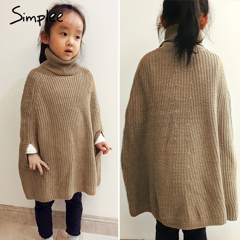 Simplee Knitted turtleneck cloak sweater Women Camel casual pullover Autumn winter streetwear women sweaters and pullovers 2018 Simplee Knitted turtleneck cloak sweater Women Camel casual pullover Autumn winter streetwear women sweaters and pullovers 2018