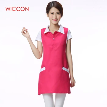 

WICCON New Medical Work Clothes Apron Women Solid Korean Version Fashion Sleeveless Skirt Female Medical Work Wear Accessories