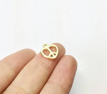 

Eruifa 20pcs 12mm Shiny Peace Symbol Zinc alloy Charms Finding Pendant Necklace Gold Jewelry handmade DIY