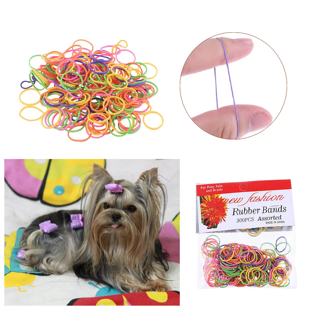 

Approx 170PCS/Pack Grooming Pet Cat Puppy Durable Elastic Stretchy Dog Headband Hair Pet Rubber Band Accessories Pet Supplies