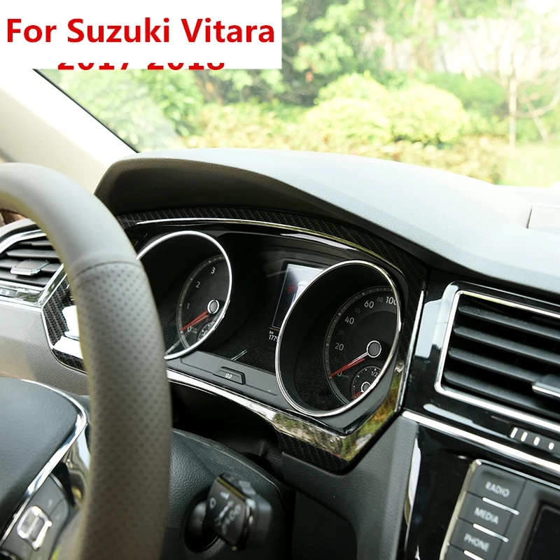 

For Volkswagen Tiguan Second Generation 2017 2018 Middle Console Instrument Panel Garish Dashboard Cover Frame Carbon fiber