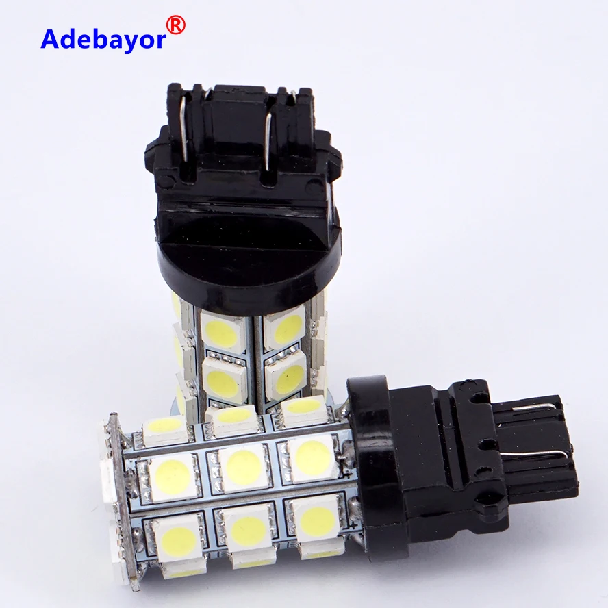20X автомобильный светильник T25 3157 P27/7W 5050 SMD 27LED стоп сигнал белого цвета бесплатная