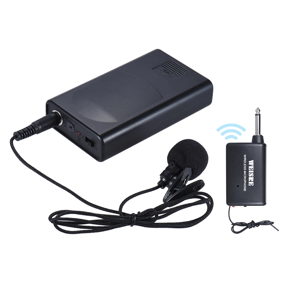 Portable Lavalier Lapel Collar Clip on Wireless Microphone Voice