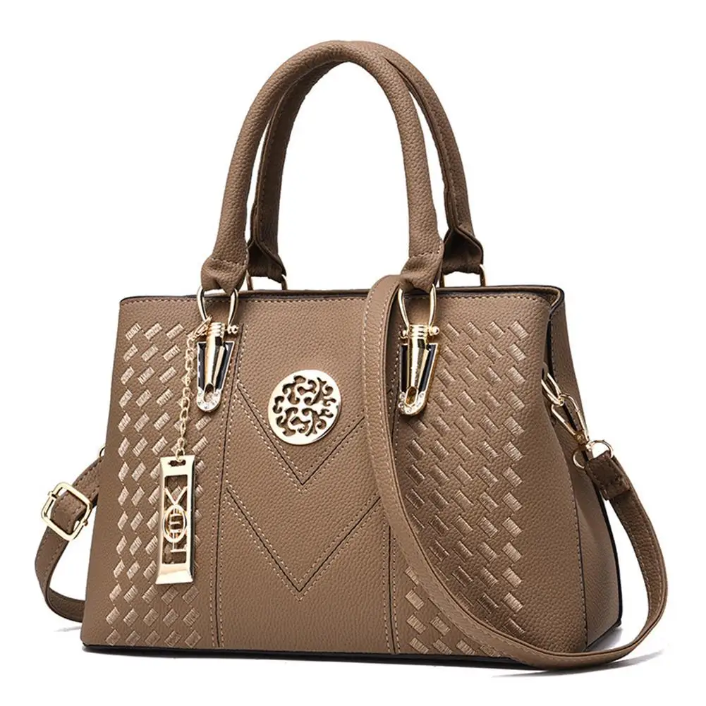 

Women's Large Capacity Handbag Fashionable OL Style Elegant Solid Color Versatile PU Single Shoulder Cross-body Messenger Bag