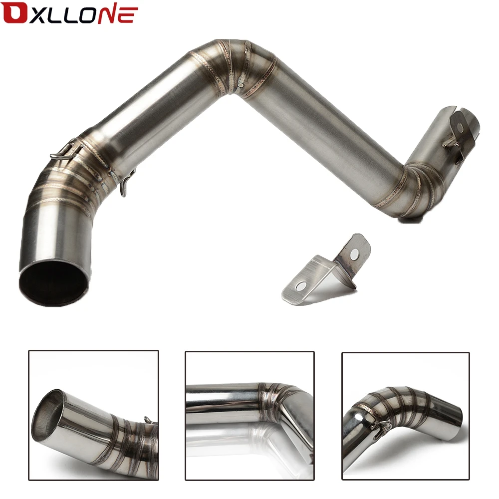 High Quality Stainless Steel Motorcycle Mid Exhaust Pipe Middle exhaust