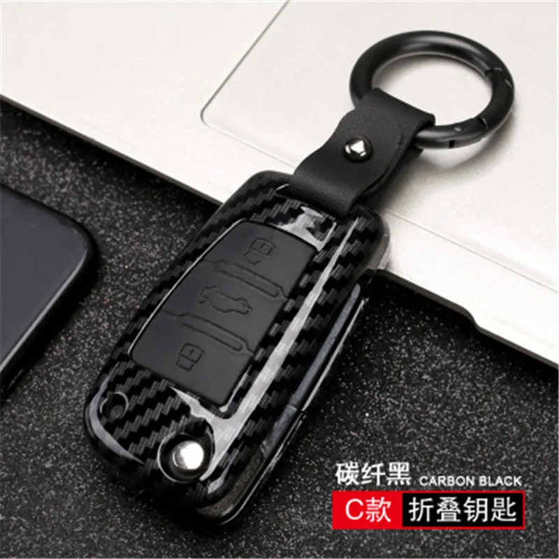 

Zinc Alloy car key case cover holder For Audi Q3 A4L A6L Q5 Q7 A1 A3 flip key cover wallet bag car accessories