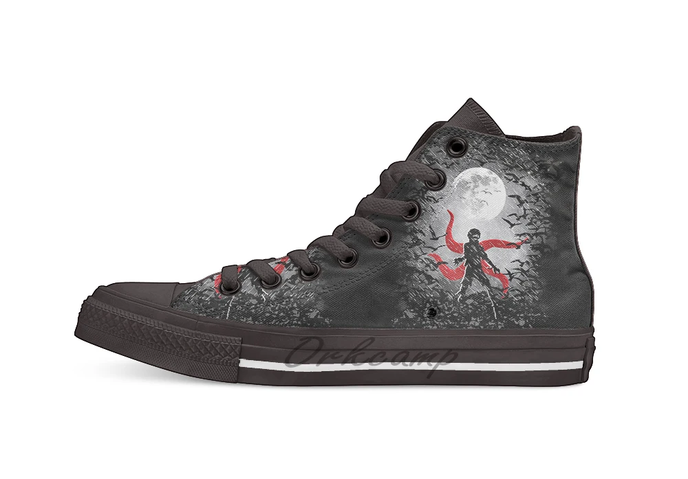 

Darkest Hour Unisex High Top Canvas flat Casual Custom shoes Drop Shipping