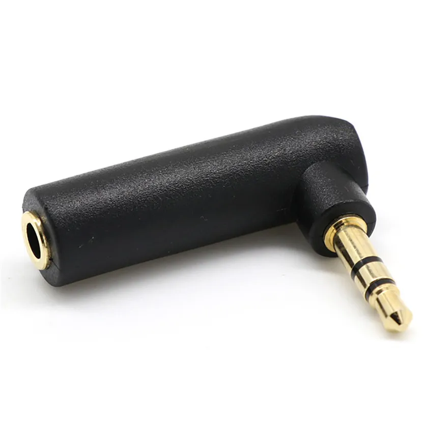 Right Angled 3.5mm Stereo Jack Headphone Adaptor Socket to Plug Angle