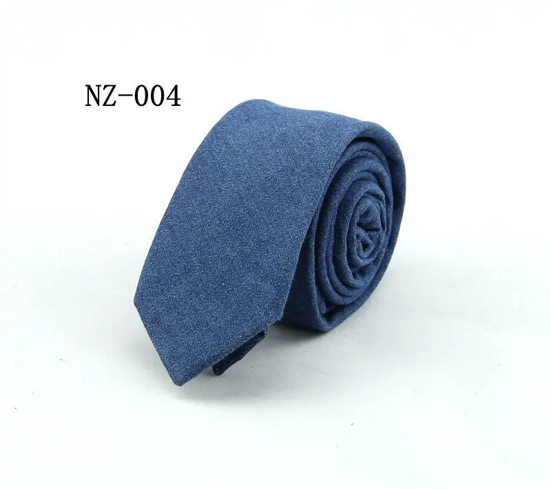 Мужские модные галстуки на шею для мужчин, 6 см, узкие джинсовые хлопковые галстуки, черные, синие однотонные галстуки для мужчин, узкие галстуки Gravata, деловые галстуки