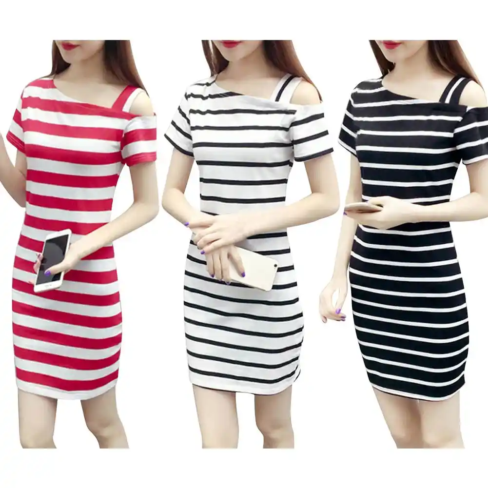 boat neck casual dress