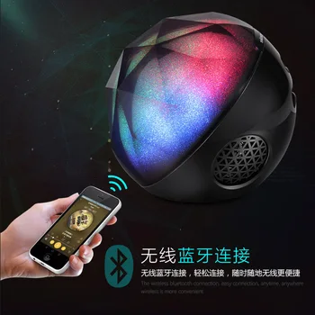

Portable intelligent Bluetooth speaker, multi-function color changing lamp ball remote controller, stereo box, Bluetooth speaker