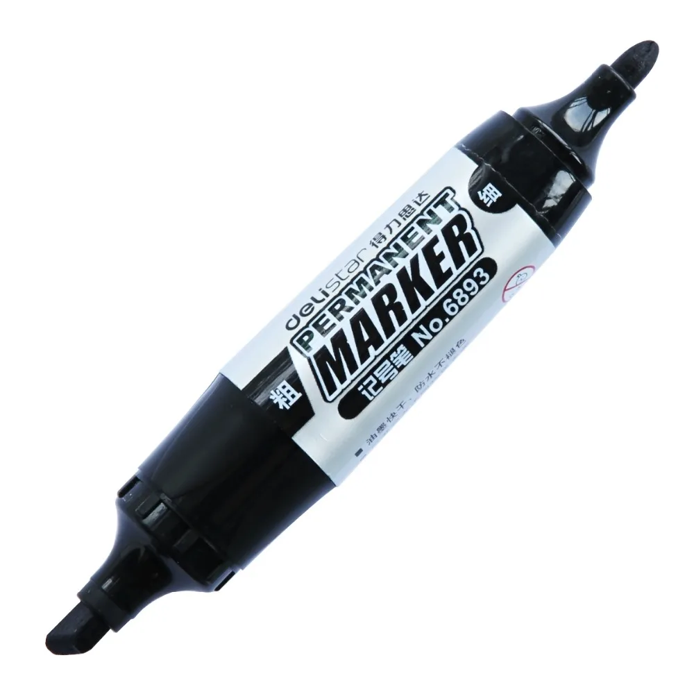 10 Pcs/Box Waterproof Large Capacity Two Tipped Permanent Marker Pen
