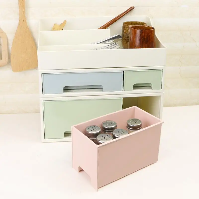 

Urijk 1Pcs Stackable Desktop Storage Box Makeup Organizer Cosmetic Jewelry Box Drawer Desktop Sundries Container Organiser