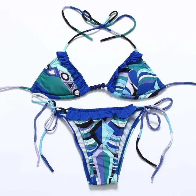 Jaberai Swimwear Micro Bikini 2019 Brazilian Mesh Patchwork Scrunch