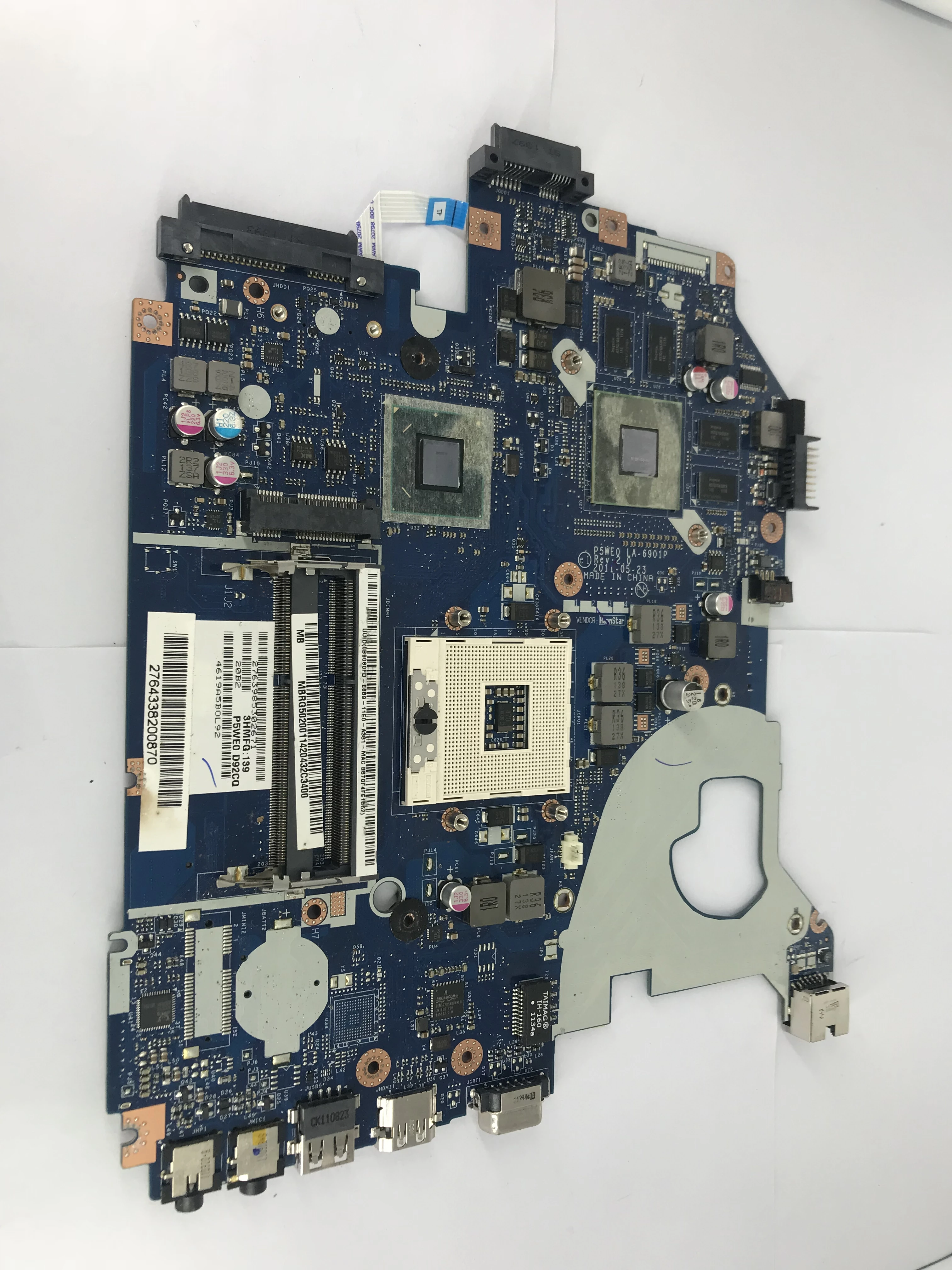 

MBRCG02006 MBRCG02007 P5WE0 LA-6901P Laptop motherboard for Acer Aspire 5750 5750G MB.RCG02.006 DDR3 GT540M Full Tested