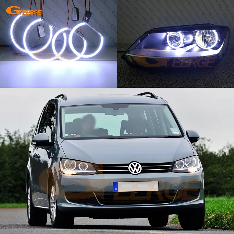 Для Volkswagen VW Sharan MPV Субару Outback 2010 2011 2012 2013 отличное Ультра яркое освещение COB led angel eyes kit halo кольца