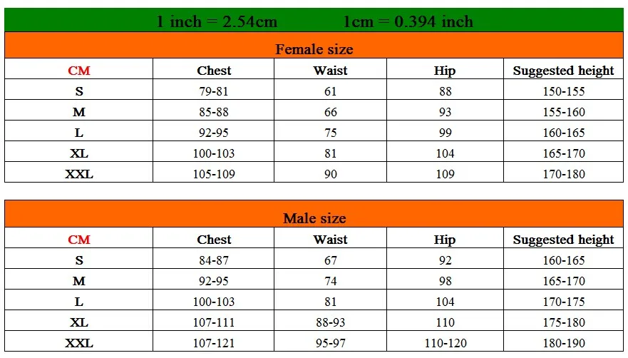 Sissy Size Chart