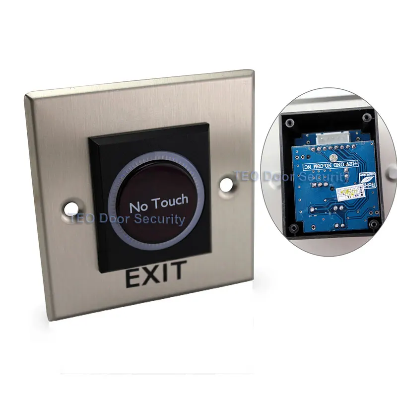

Sensing 20cm infrared Door Exit Button Lighting Buttons for Door Exit with LED Indicator High Quality Stainless Steel Switch