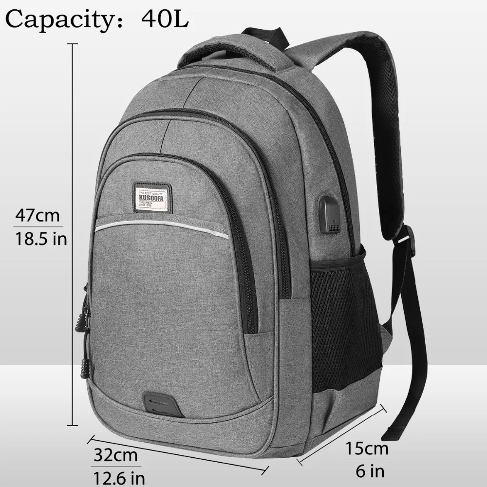 Anti thief USB Backpack 15.6inch Laptop Bagpack For Women Men School Backpack Bag for Teens Boys Male Outdoor Travel Mochila (5)