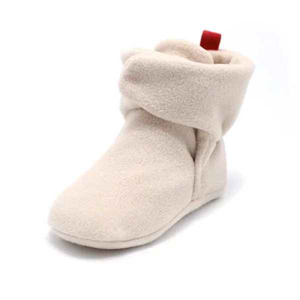 Новинка года; зимние теплые фланелевые ботинки для малышей; обувь для малышей - Цвет: beige 01