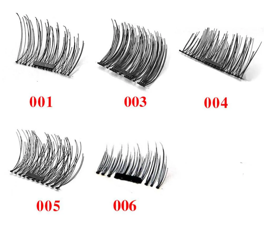 4 шт./компл. 3D 1 2 накладные ресницы на магнитах ручной работы натуральные накладные ресницы без клея накладные ресницы наращивание ресниц HP908 Прямая поставка