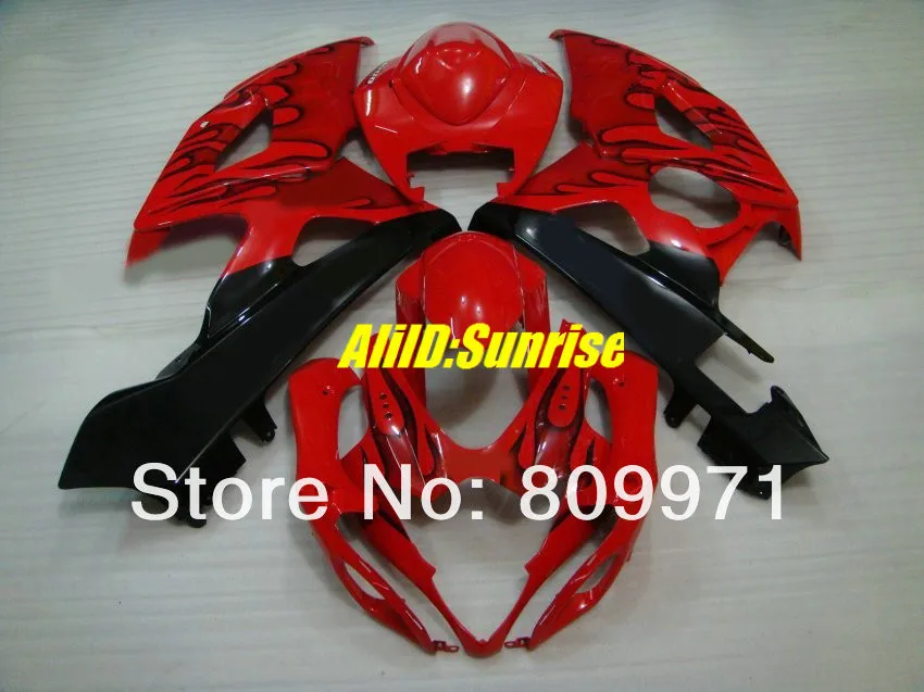 

ABS Black flames red Fairing KIT for SUZUKI GSXR1000 2005 2006 GSX-R1000 GSXR1000 K5 05 06