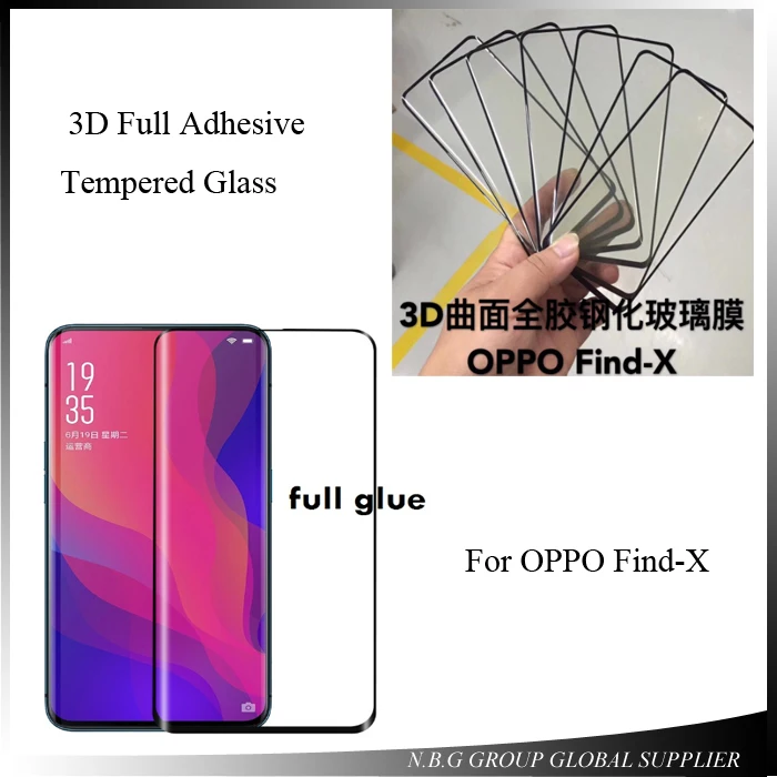 3D полный Клей закаленное стекло для Oppo Find X полный клей защитная пленка для экрана для Oppo find-x