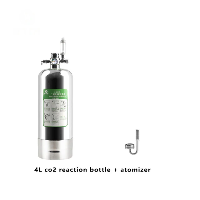 Аквариум СО2 система СО2 цилиндр комплект с регулировкой давления воздушного потока воды растений рыб аквариума клапан диффузор реакции - Цвет: 4L A