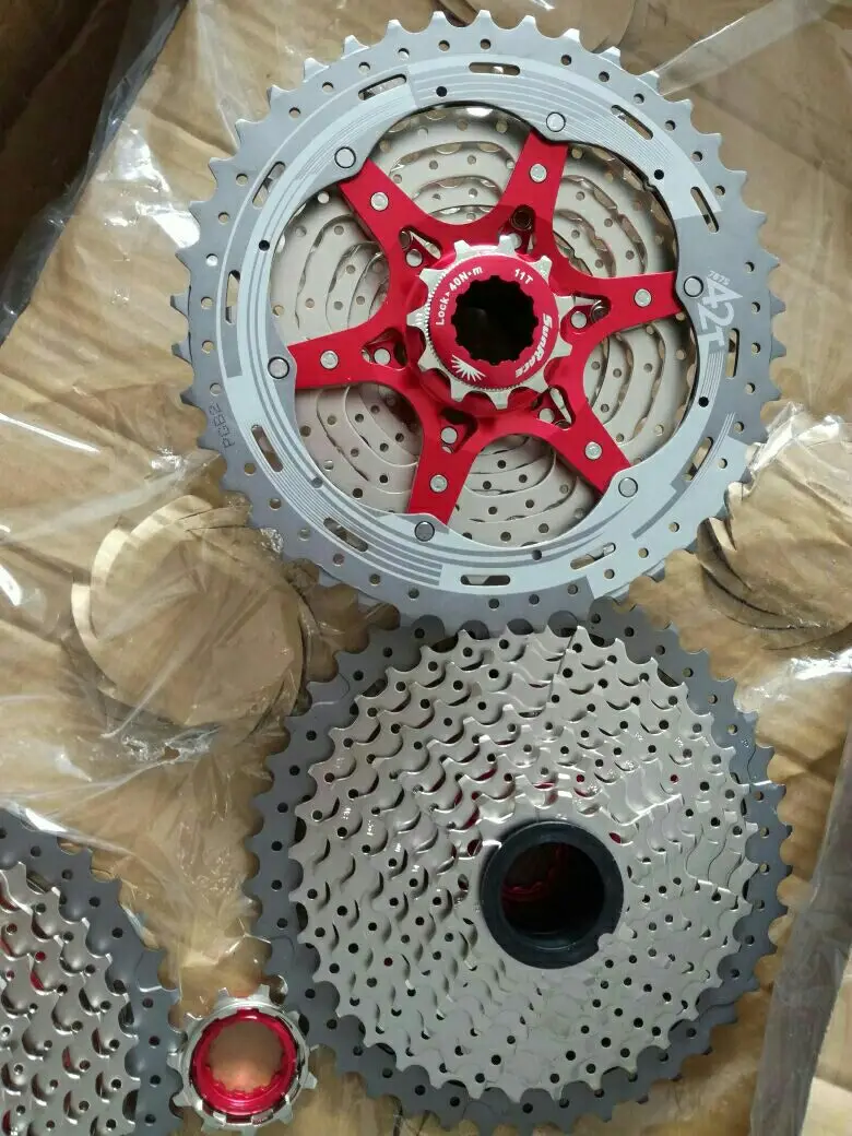 Sunracing red CSMX3 11 40 T/11 42 T 10 скоростная MTB велосипедная кассета с широким соотношением