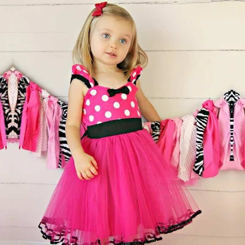 1 2 3 ano Roupas De Aniversário Princesa Do Bebê Meninas Vestido de