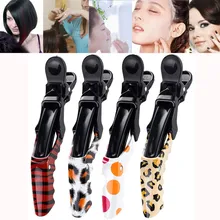 Новое поступление Леопардовый узор клюв заколки для волос Крокодил Аллигатор застежки витой коготь салон#4,11