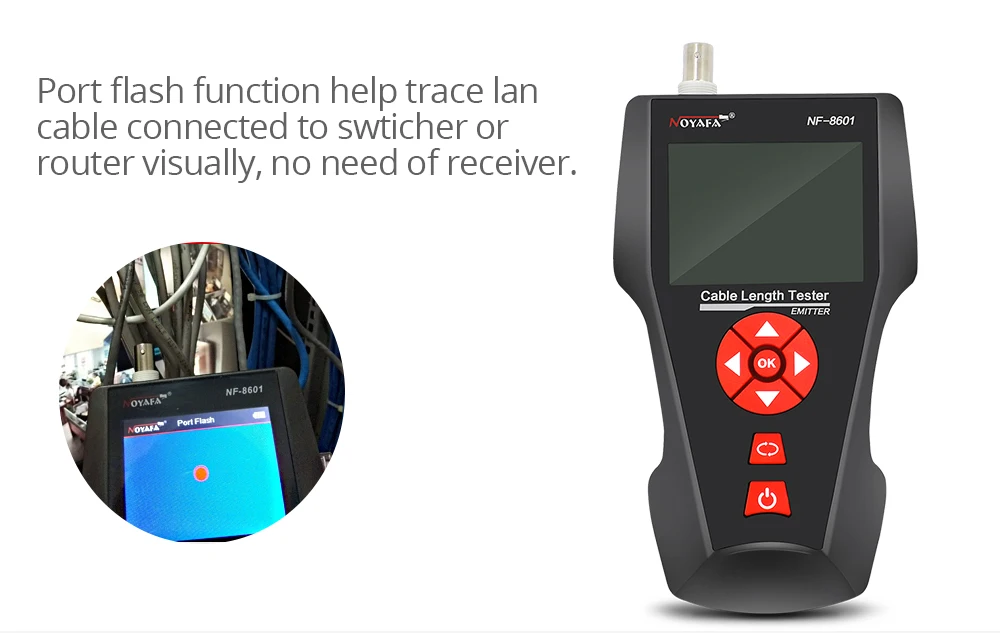Оригинальный Noyafa NF-8601W провод трекер для BNC PING POE RJ11 телефонной линии RJ45 локальной сети кабельного тестера Диагностика тон детектор