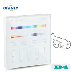 Ми свет RGB + CCT ControllerB4 Батарея модель 4-зоны RGB + CCT стене висит светодиодный сенсорный выключатель Панель пульт дистанционного управления для