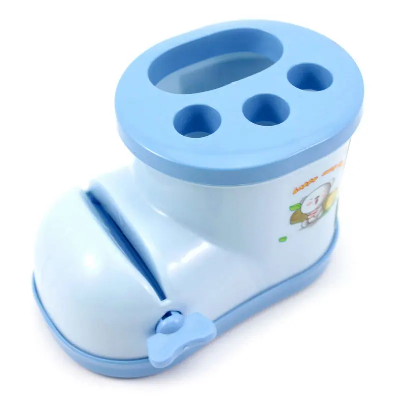 

Bathroom Cute Boots Shape Toothbrush Holder Storage Box With Toothpaste Squeezer