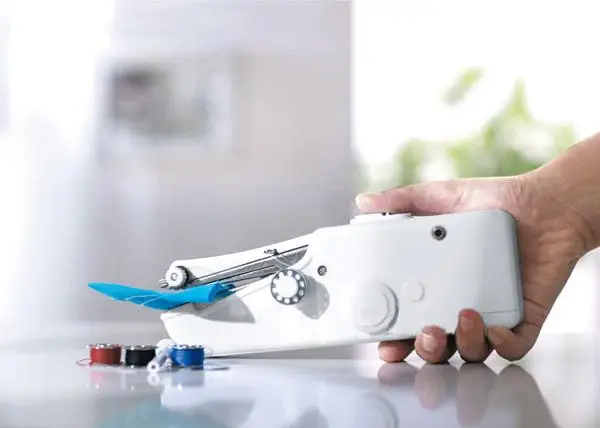 Mini Portable Handheld sewing machines Stitch Sew needlework Cordless Clothes Fabrics Electric Sewing Machine Stitch Set 6