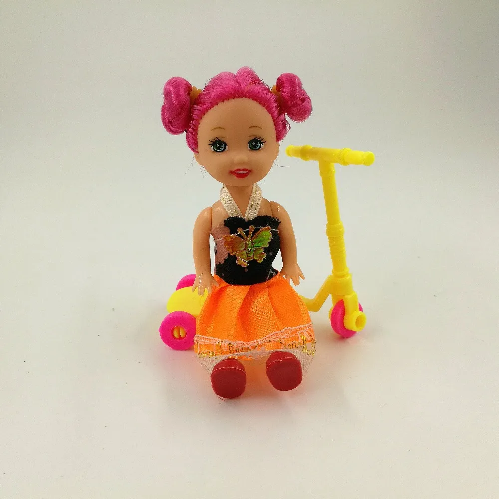 2pcs Kids Baby Scooter Mini Toy For Barbie Accessories Girls Birthday