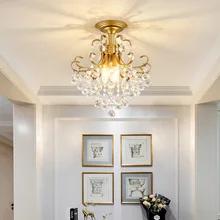 Nordic Crystal Ceiling Lights Modern Led Ceiling Lamp For Living Room Bedroom Luminaire Porch Aisle Corridor Lighting Fixtures vintage led ceiling lights rope hang lamp for home living room nordic bar lighting ceiling fixtures industrial decor luminaire