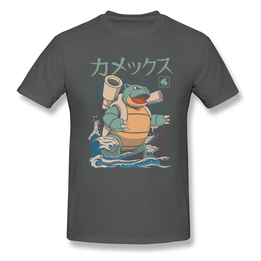 Water Kaiju Cotton Fabric Tops Shirts for Students Print T Shirt Casual Graphic Round Collar Sweatshirts Short Sleeve Water Kaiju carbon