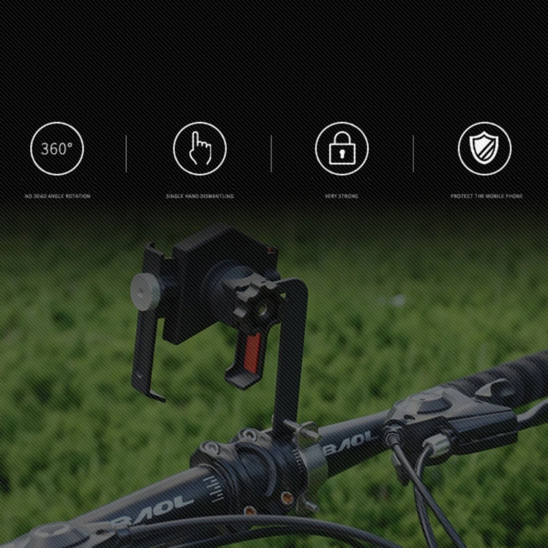 Велосипедный держатель для телефона Регулируемый Противоскользящий велосипедный руль для мотоцикла кронштейн из алюминиевого сплава вращение на 360 градусов MTB дорожный