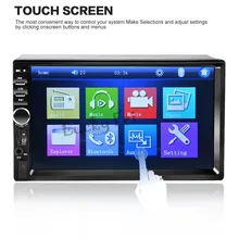 НОВЫЙ 2 Din Автомобильный Видео Плеер 7 »Сенсорный Экран HD 1080 P Bluetooth Стерео Радио FM/SD/MP4/MP5/Аудио/USB/TF Автомобильная Электроника В Тире