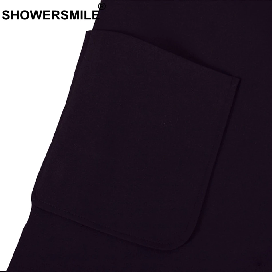 SHOWERSMILE Black Long Waistcoat Women Spring Office Uniform Vest Regular Fit Gilet with Pockets Formal Sleeveless Jacket