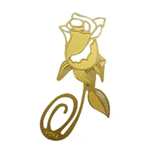 Закладка металлическая Закладка лепесток розы книга помощь для чтения подарок золотой