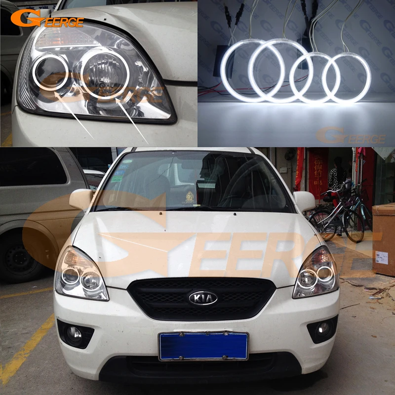 

For KIA Carens 2006 2007 2008 2009 2010 2011 2012 Excellent Ultra bright headlight illumination CCFL angel eyes Halo Ring kit